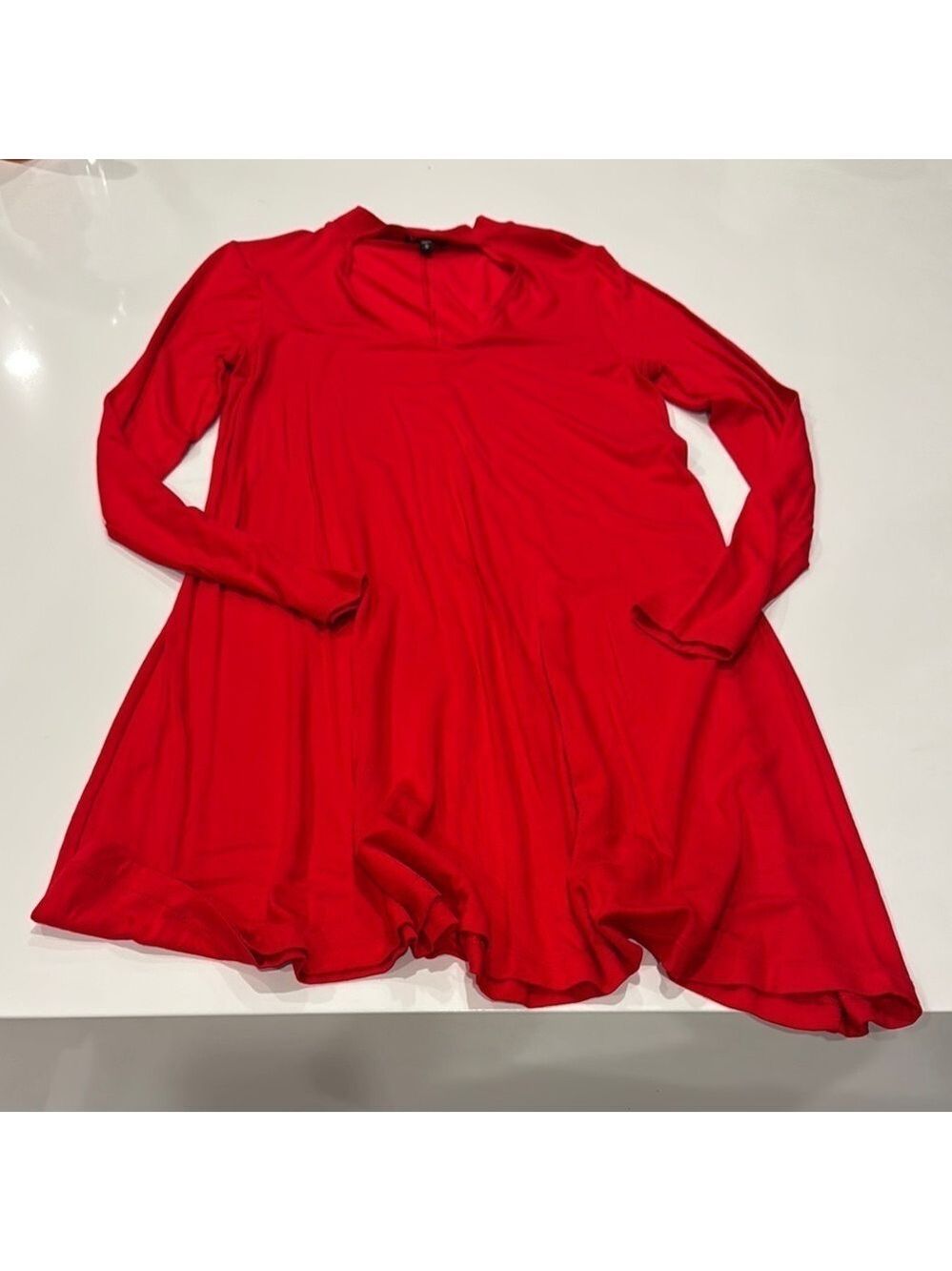 Express Red Long Sleeve Dress